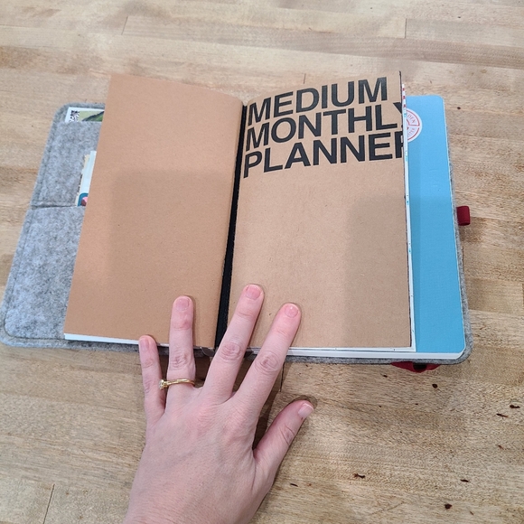 Roterfaden M A5 Travelers Notebook Leather Cover Taschenbegleiter - Picture 9 of 15